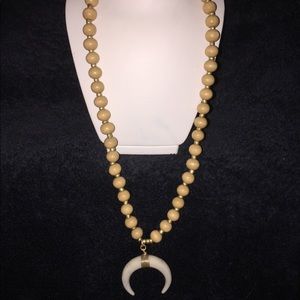 CRESCENT BEADED NECKLACE